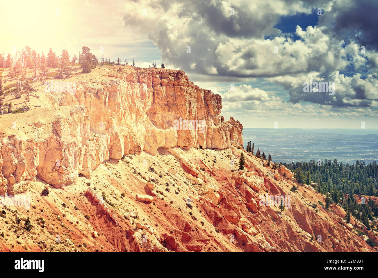 Vintage getönten wilden Landschaft in Bryce Canyon Nationalpark, USA. Stockfoto