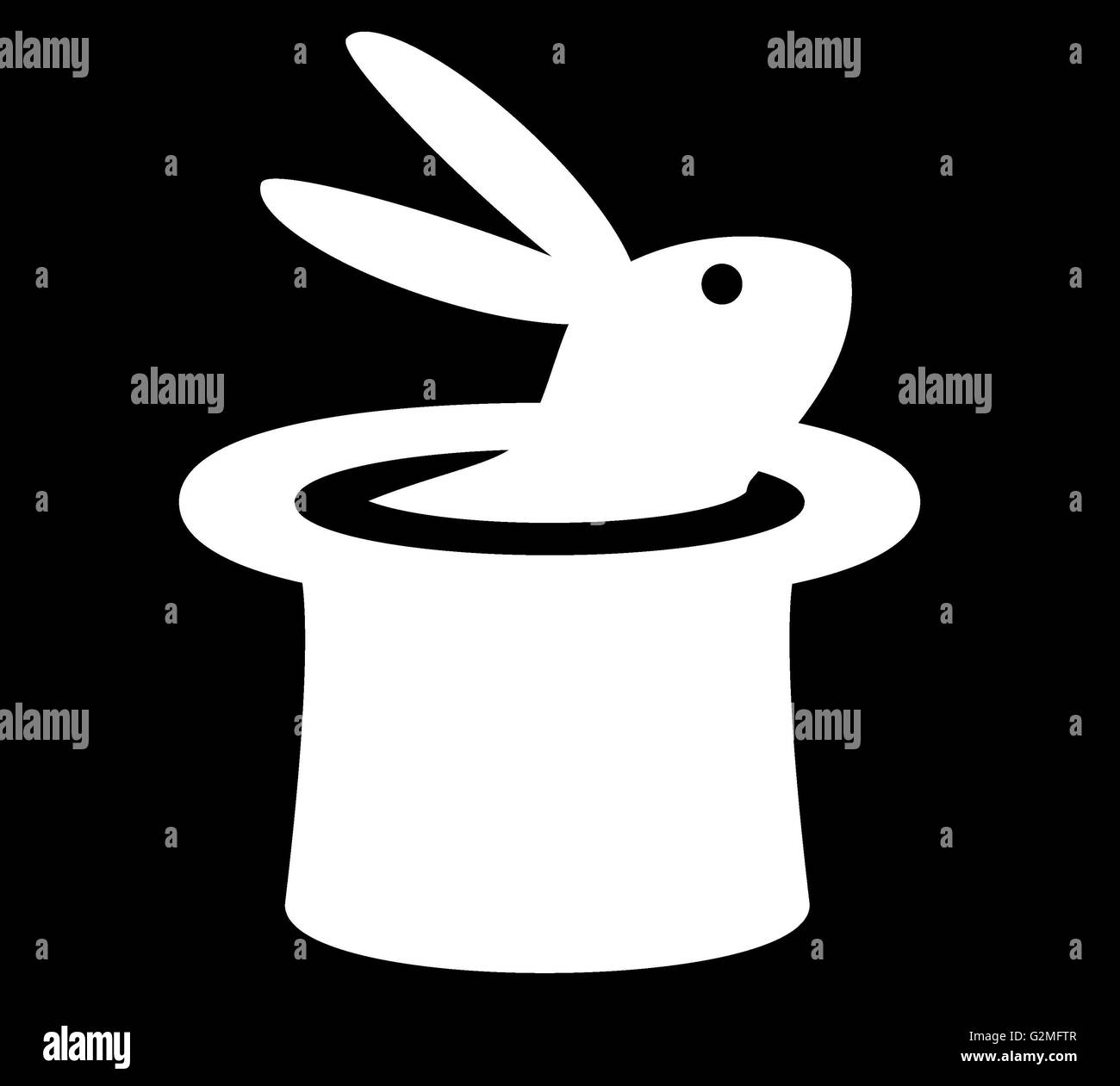 Kaninchen im inneren oberen tat Stockfoto