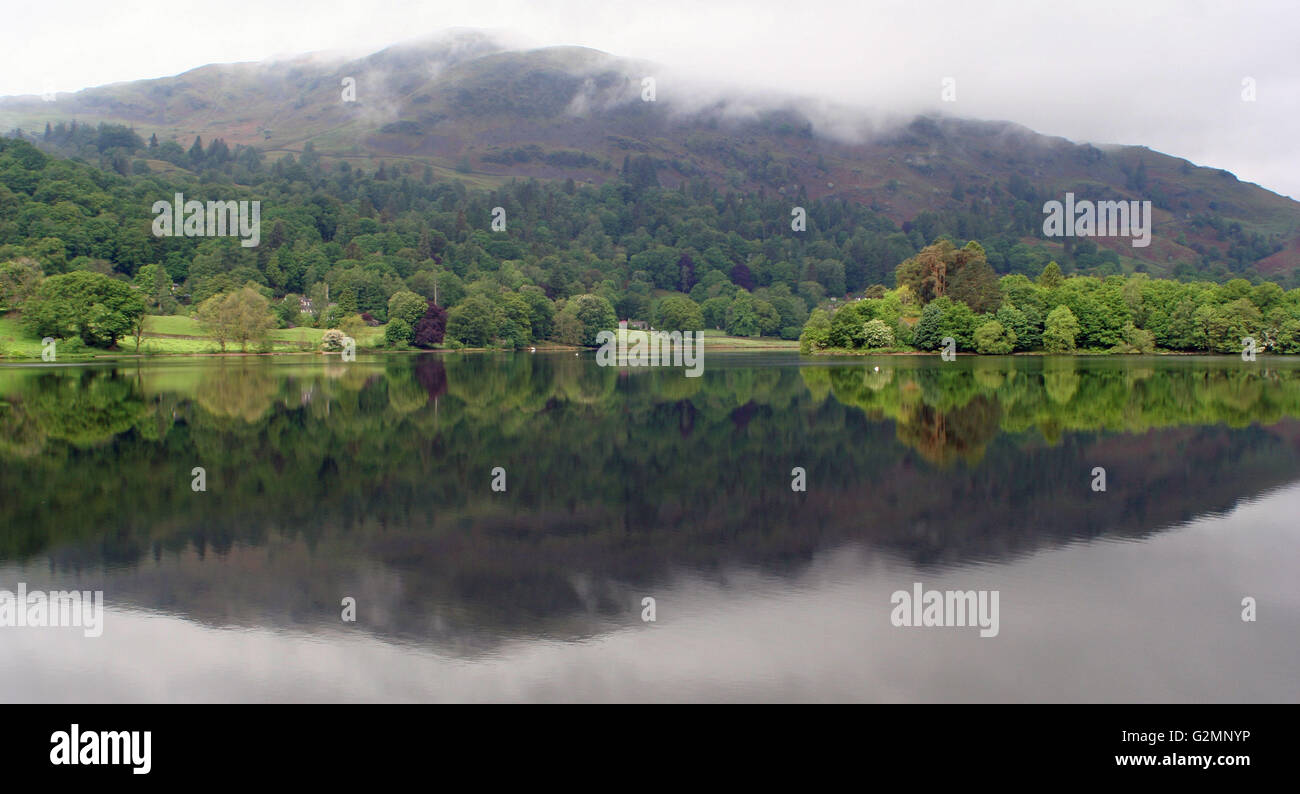 Grasmere Reflexionen Stockfoto