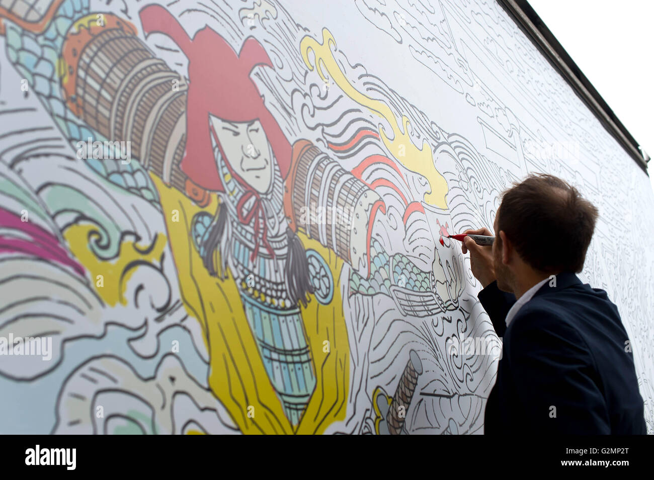 Eine 20ft Malvorlagen mobile Plakatwand, gezeichnet von Bestseller