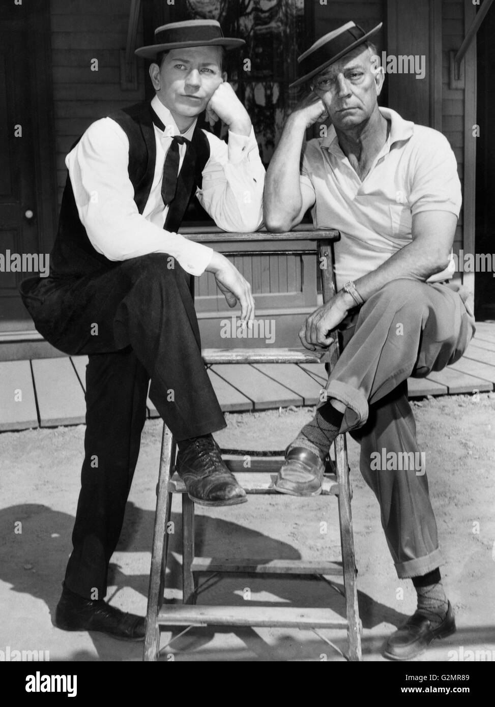 Donand O'connor und Buster Keaton, Hollywood 1956 Stockfoto