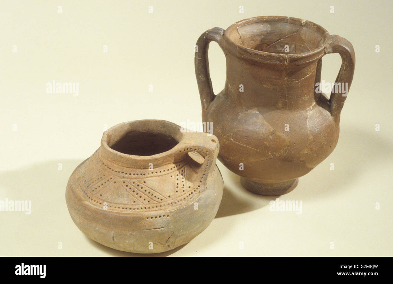 Polnische Geschichte, Vasen aus den Ausgrabungen der Nekropole von Biskupin, 400-500 v. Chr. Stockfoto
