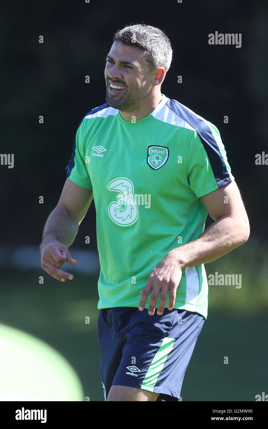 Republik Irland Jonathan Walters während eines Trainingslagers im Fota Island Resort, Kork. Stockfoto