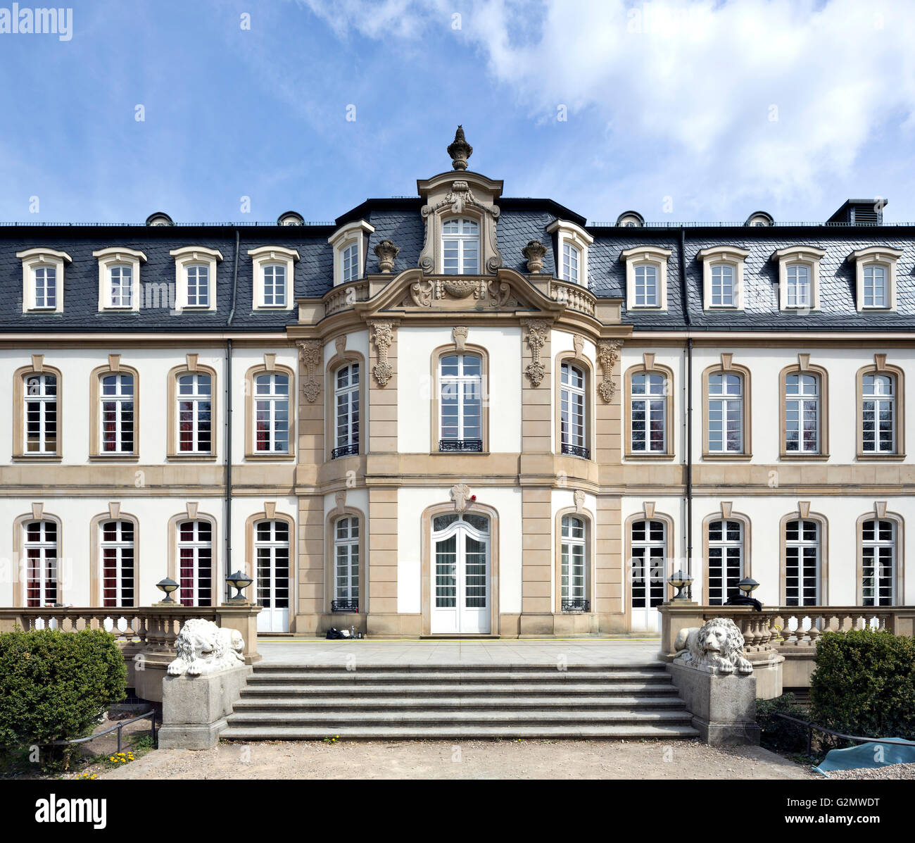 Büsing Palais von 1775, barocke Villa, etwas die Stadtbibliothek, das Klingspor-Museum für internationale Buch- und Magazin Stockfoto