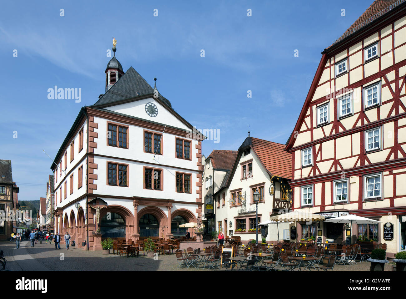 Altes Rathaus von 1601, Lohr am Main, Main-Spessart, Unterfranken, Bayern, Deutschland Stockfoto