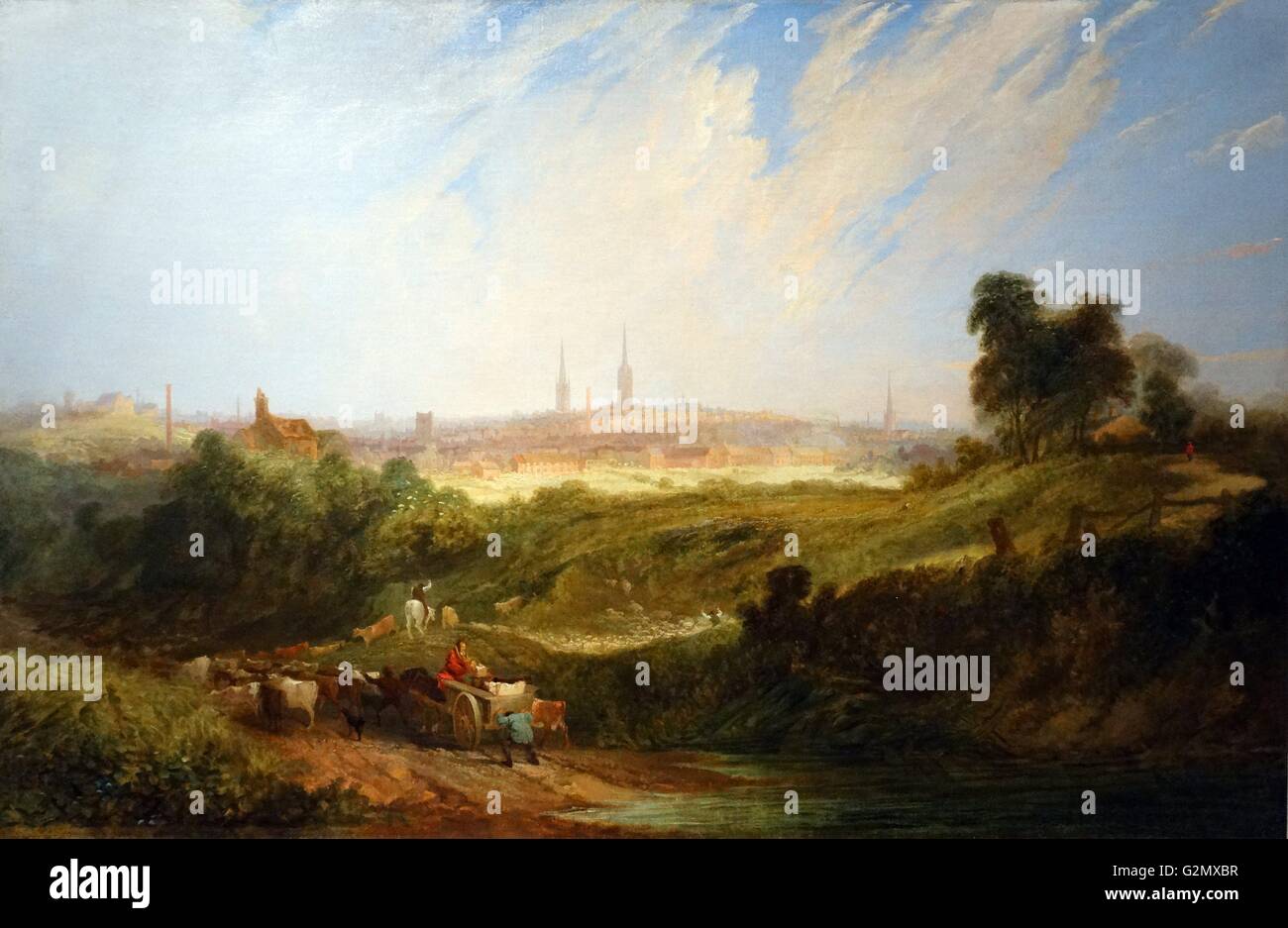 Die Stadt von Coventry 1855 durch Thomas Lound 1802-1861 Stockfoto