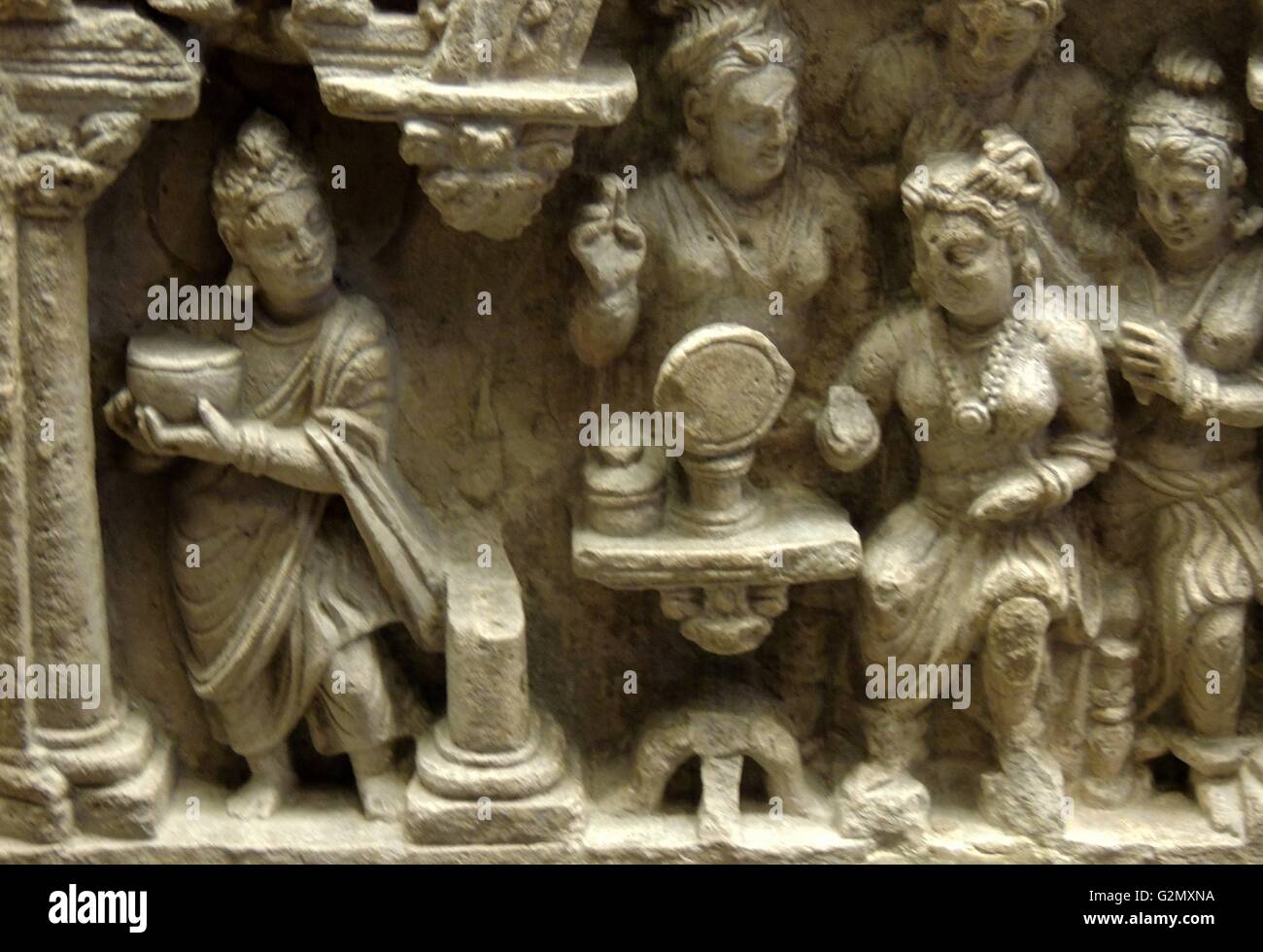 Gandhara, 2. Dies zeigt vier Seiten in das Leben des Buddha seine