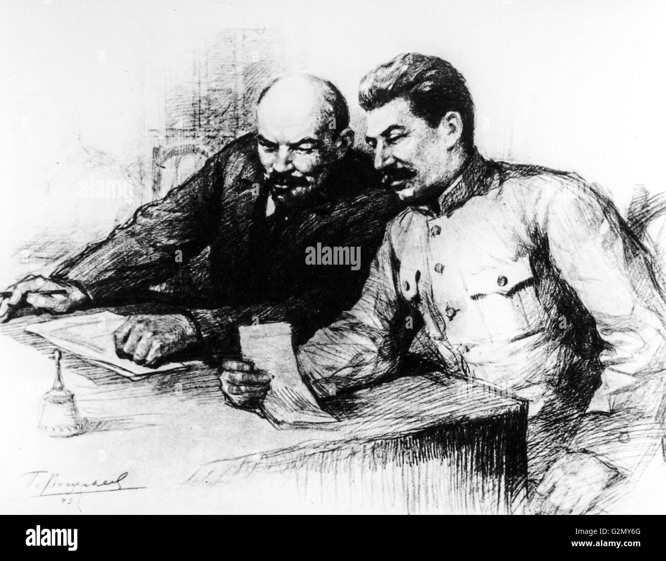 Lenin und stalin Stockfoto