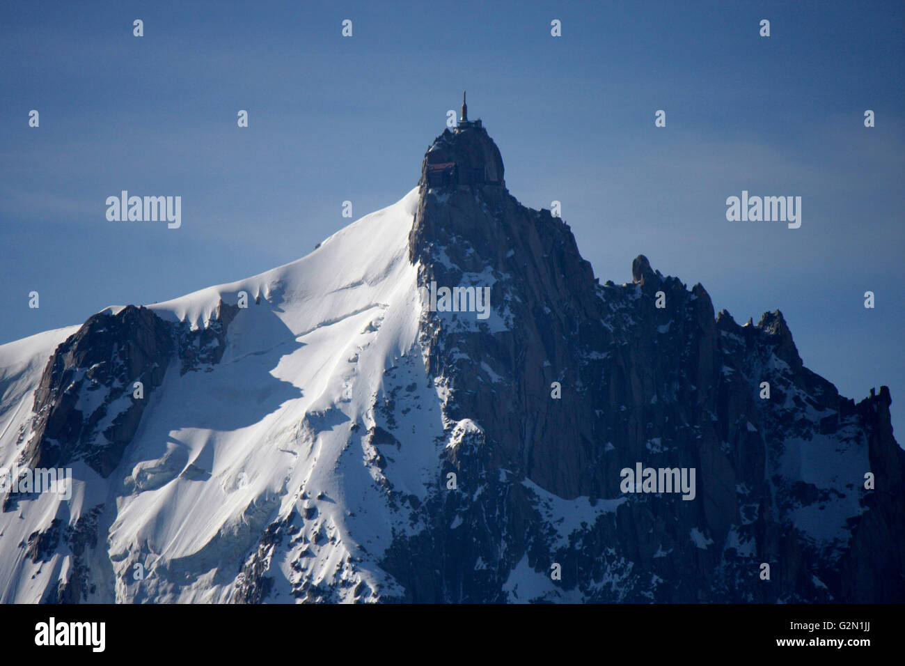 Aiguille du Midi, Mont Blanc, Frankreich. Stockfoto