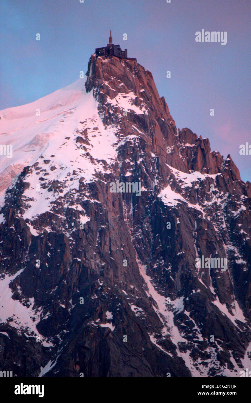 Aiguille du Midi, Mont Blanc, Frankreich. Stockfoto