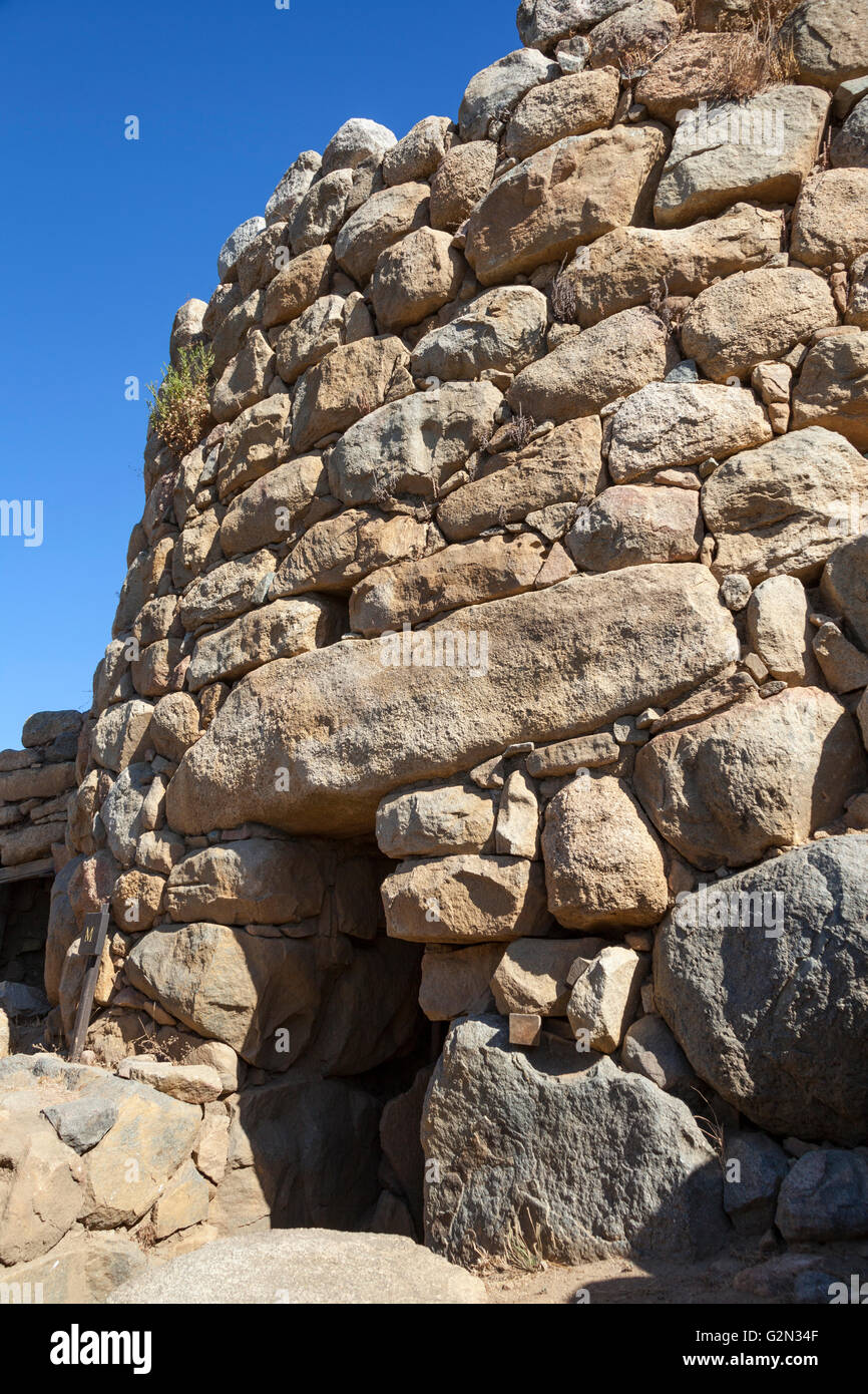 Nuraghe La Prisgiona Ausgrabungsstätte, Arzachena, Sardinien, Italien Stockfoto