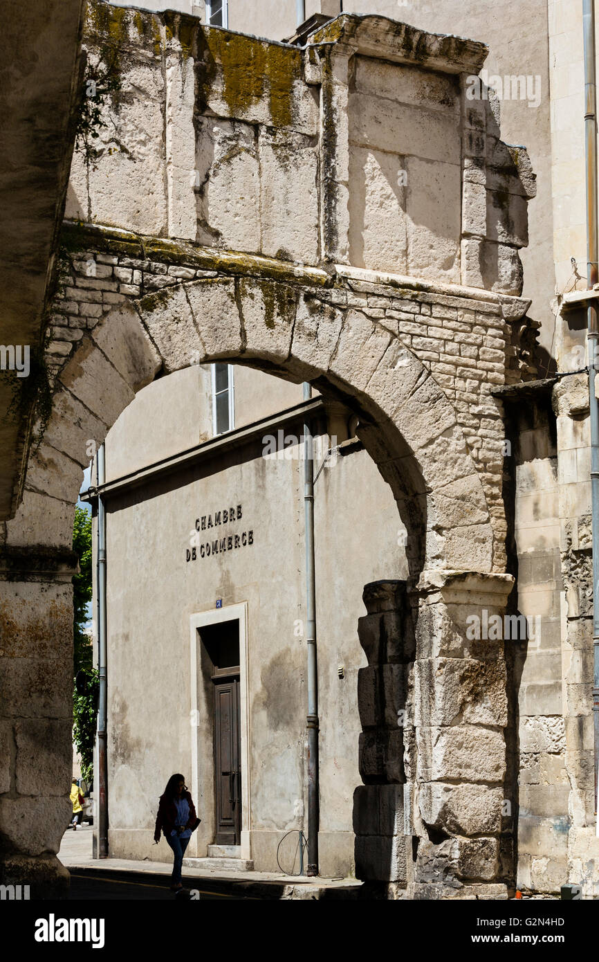 Die Porte de France, Nimes, Gard, Frankreich Stockfoto
