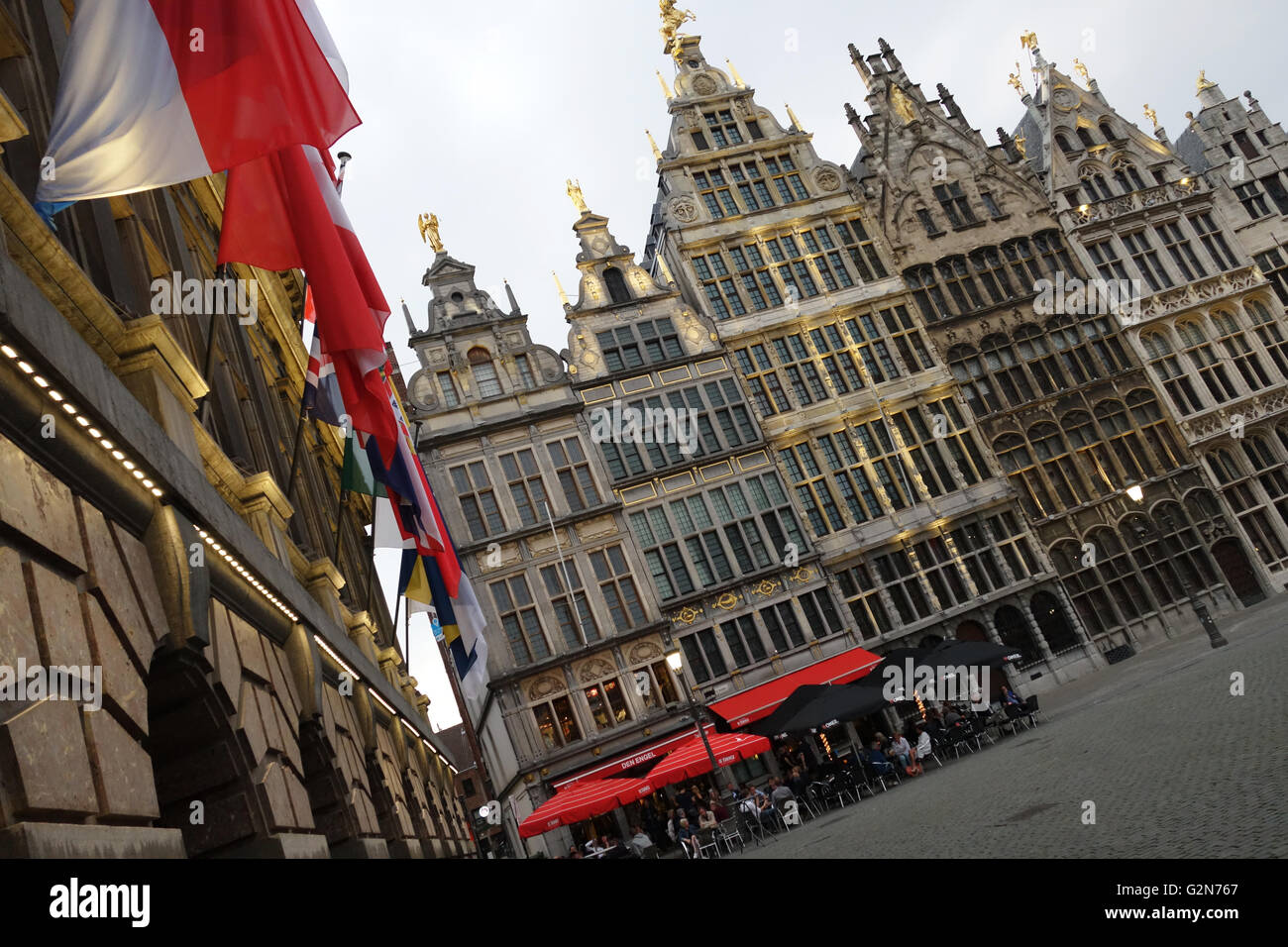 "Grote Markt" Antwerpen. Belgien Stockfoto