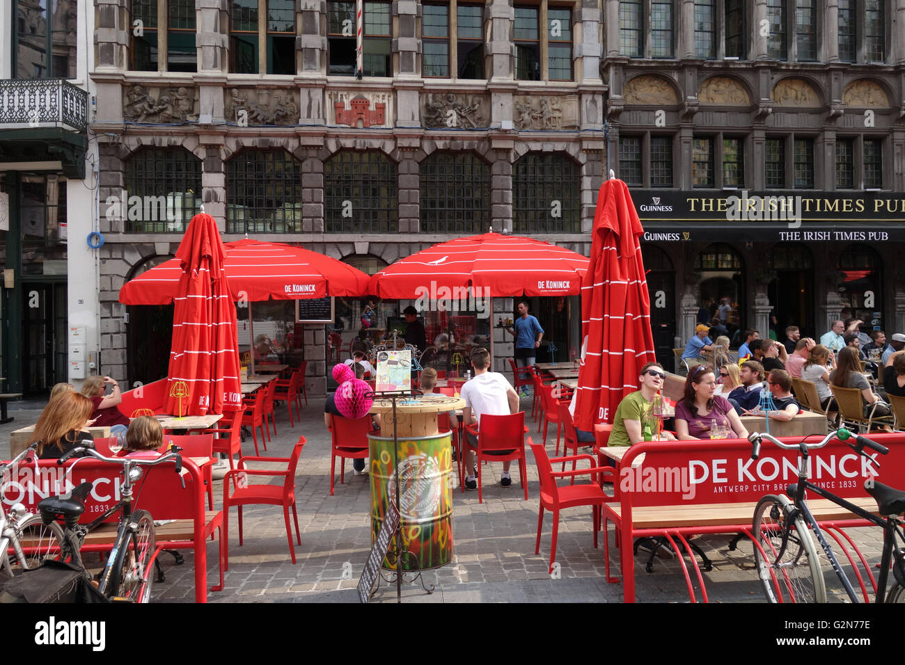 Essen und trinken in Antwerpen, Belgien Stockfoto
