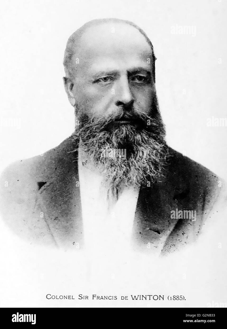 FRANCIS de WINTON (1836-1901) britischer Offizier und Kolonialbeamter in mehreren afrikanischen Ländern von einer 1885-Fotografie Stockfoto