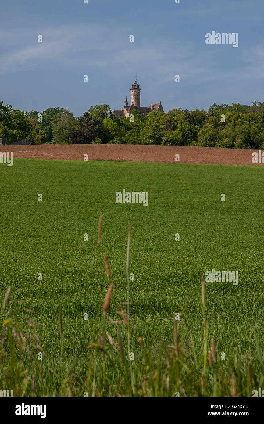 Blick auf die Altenburg in Bamberg Stockfoto