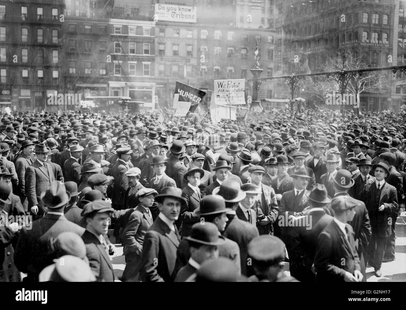 Anarchist treffen, Union Square in New York City, NewYork, USA, kann 1,1914 Stockfoto