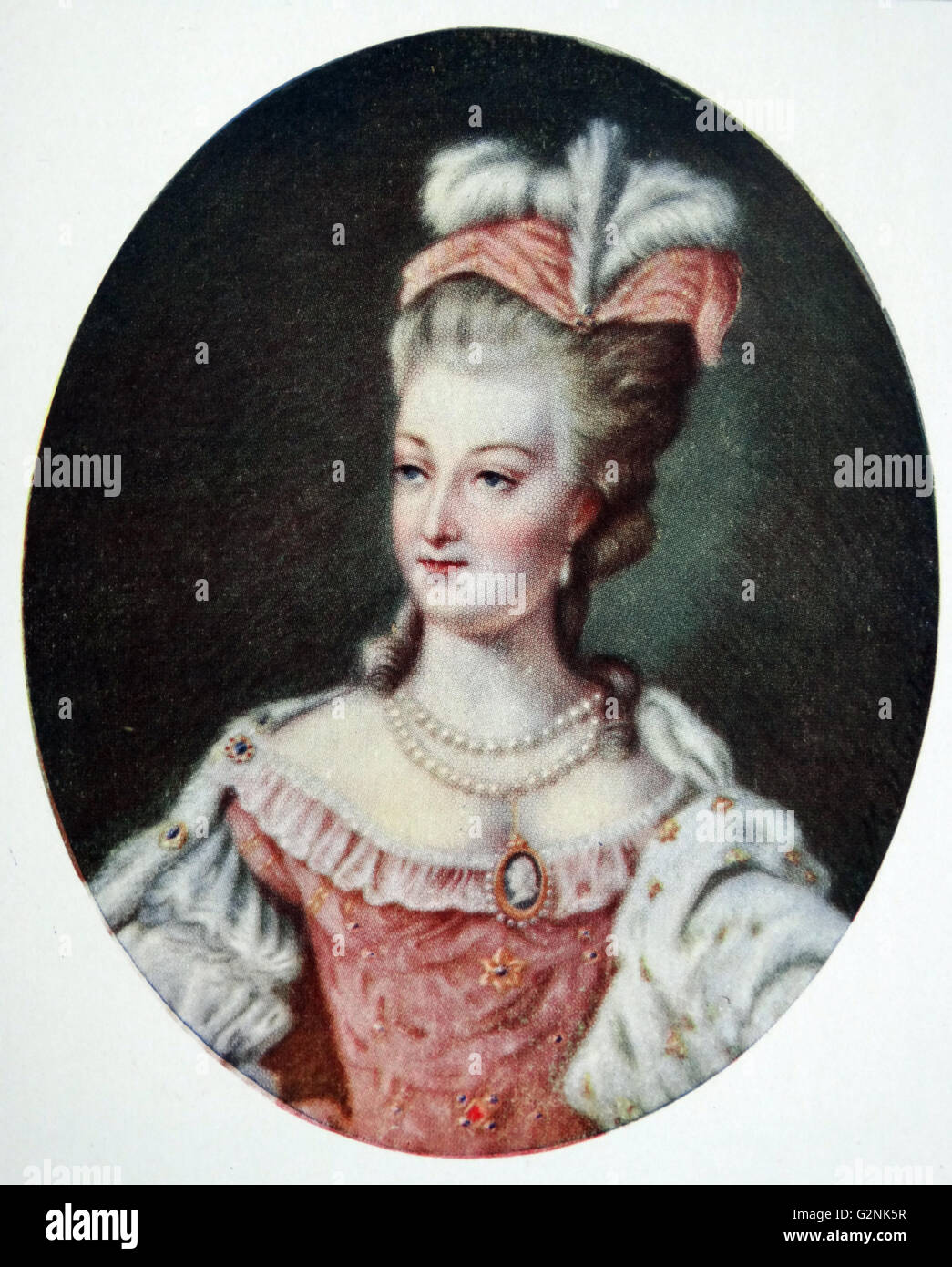 Marie Antoinette (1755-1783) eine Erzherzogin von Österreich geboren, war Dauphine von Frankreich von 1770-1774 und Königin von Frankreich und Navarra von 1774-1792. Von M. V. Costa Stockfoto