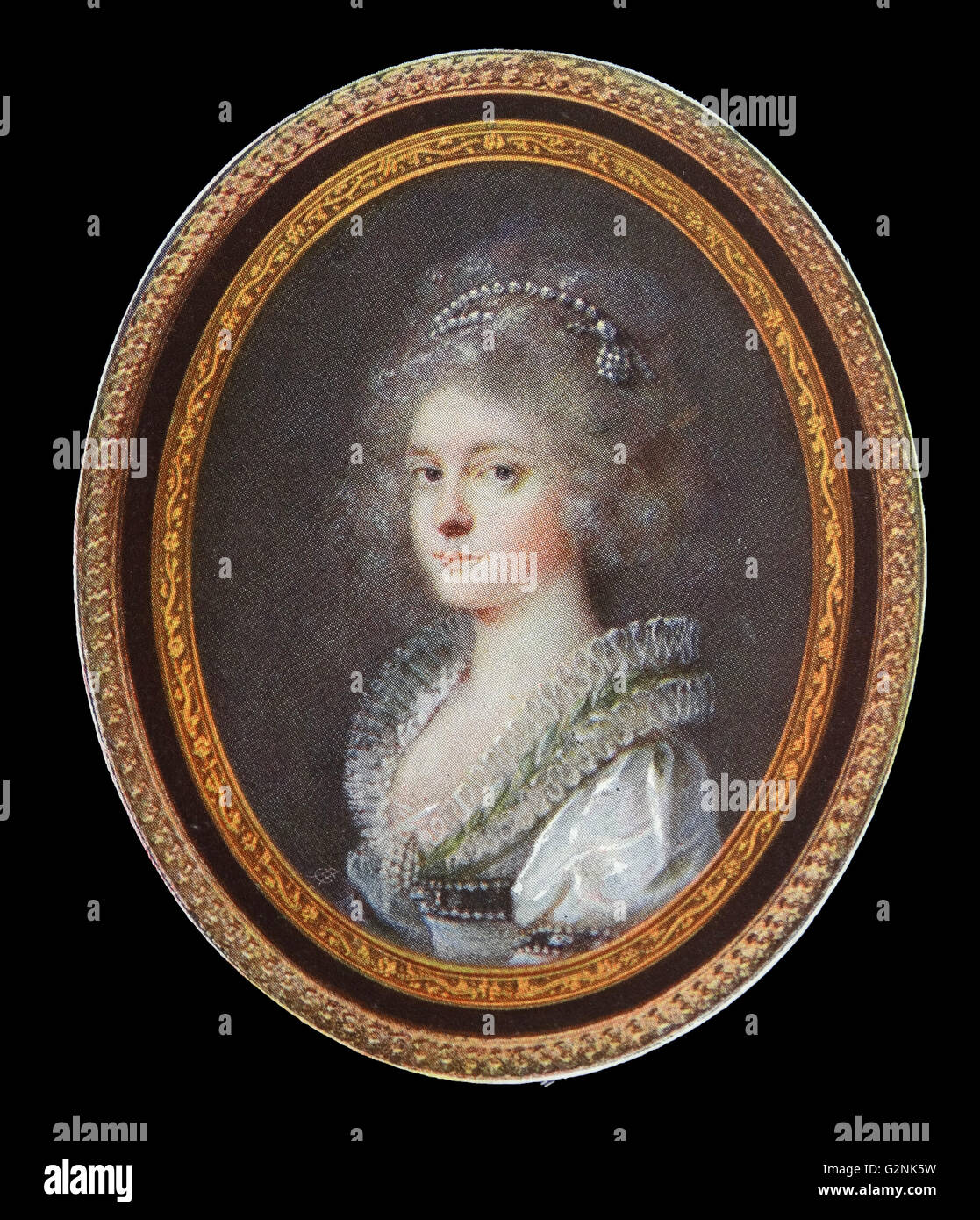 Bildnis einer Dame von Heinrich Friedrich Fuger (1751-1818), deutscher Porträt- und Historienmaler. Stockfoto