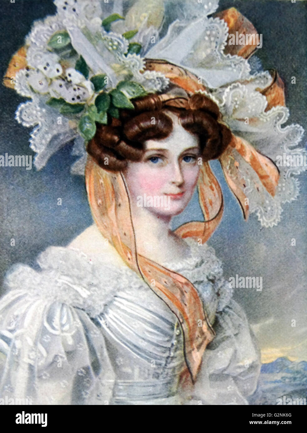 Porträt einer Dame - Name unbekannt von Emanuel Peter (1799-1873) Stockfoto
