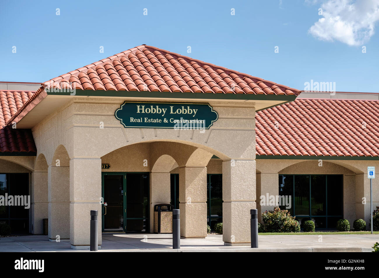 Hobby Lobby und Immobilienrecht Hauptquartier in einem großen Unternehmen Komplex in Oklahoma City, Oklahoma, USA. Stockfoto