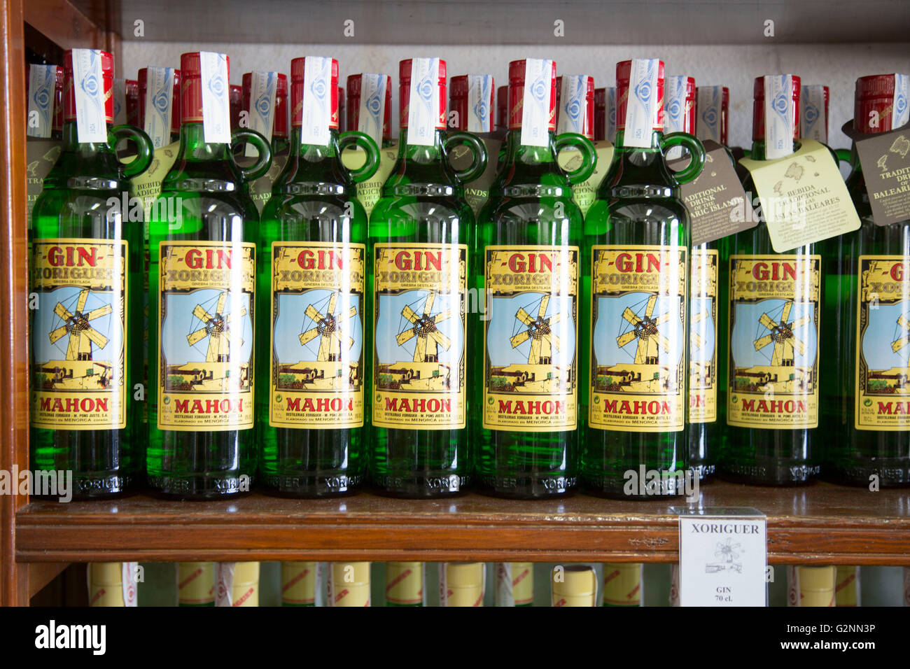 Mahon Gin, Menorca, Spanien Stockfoto