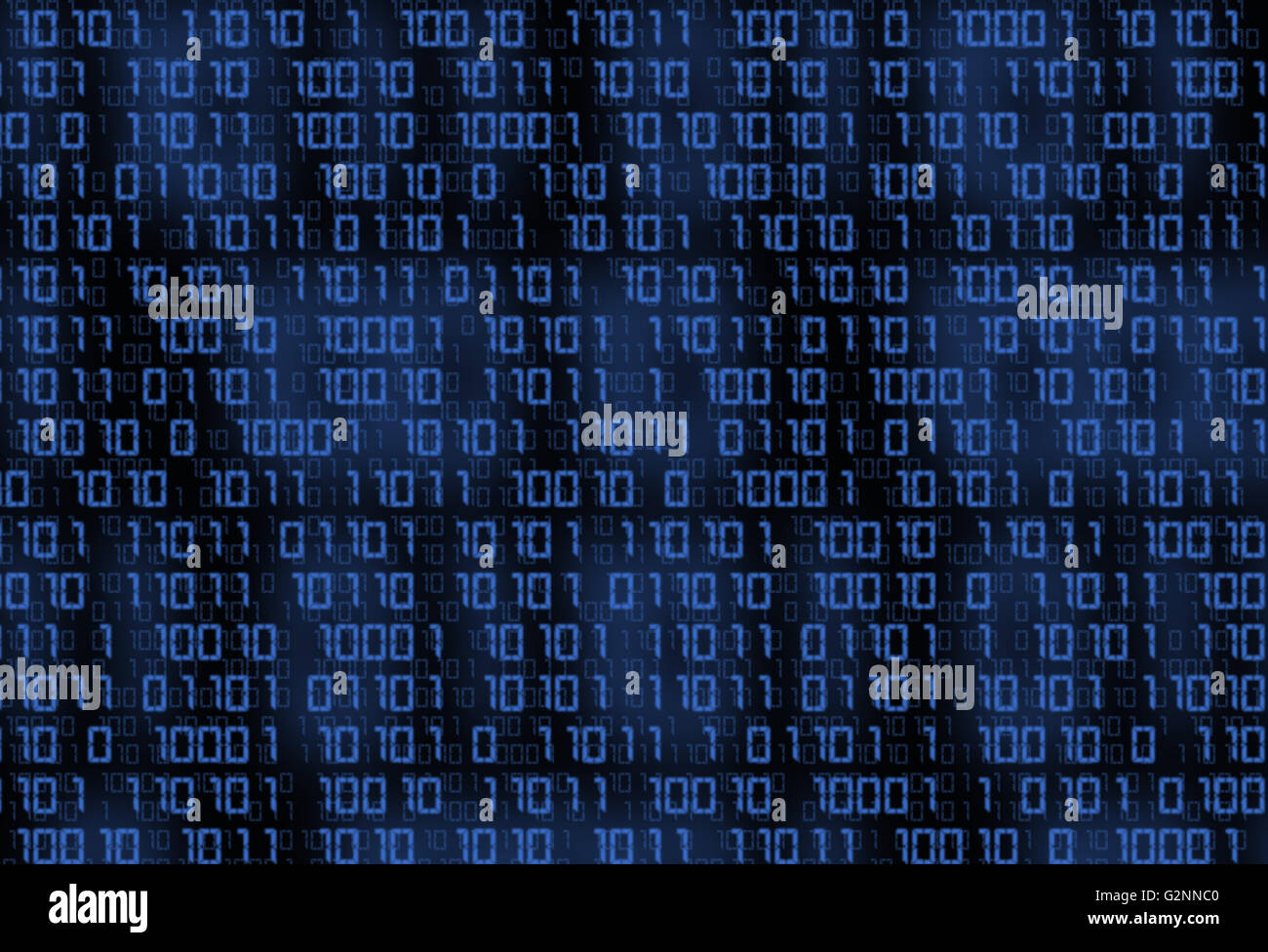 Technologie binäre Hintergrund. Binär-Code auf dunkelblauem Hintergrund Stockfoto