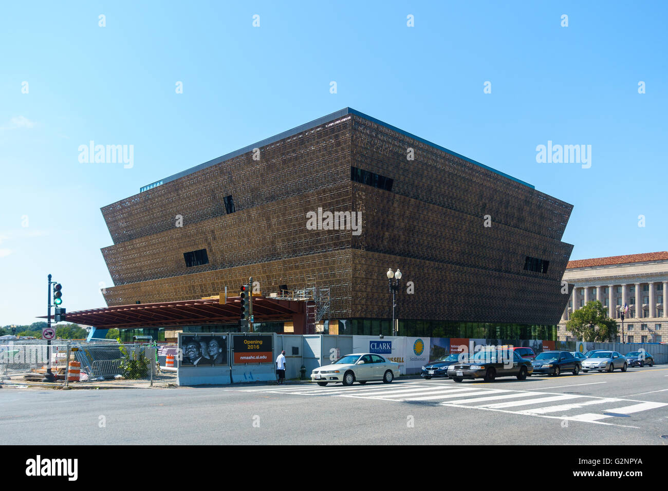 Washington DC, ca. August 2015: The National Museum of African American History und Kultur (NMAAHC) befindet sich im Aufbau. Stockfoto