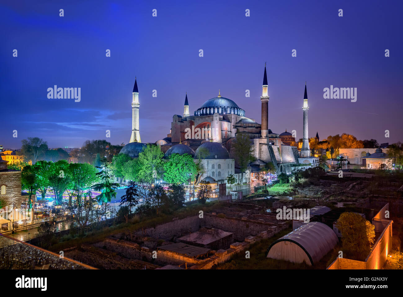 Hagia Sophia ist eine große architektonische Schönheit und ein bedeutendes Denkmal für byzantinischen und osmanischen reiche Türkei Stockfoto