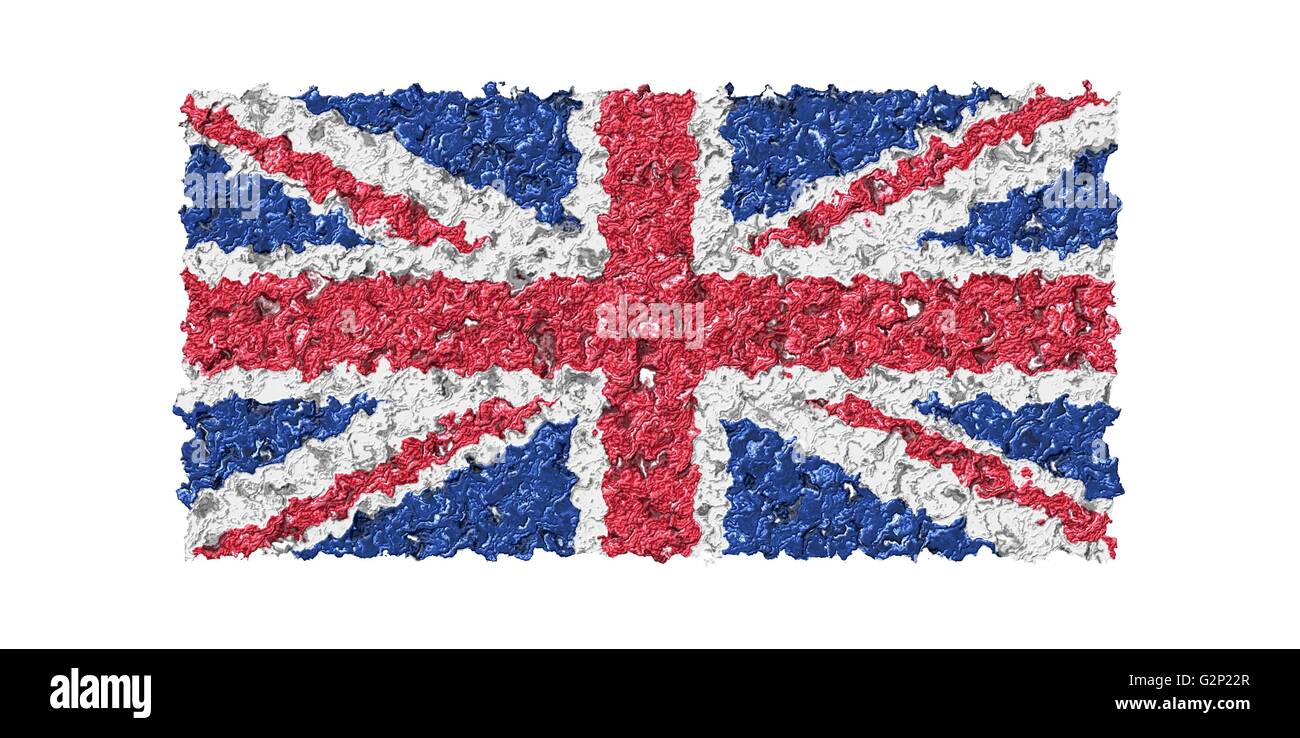 Die Flagge des Vereinigten Königreichs, Kunst. Abbildung. Stock Vektor