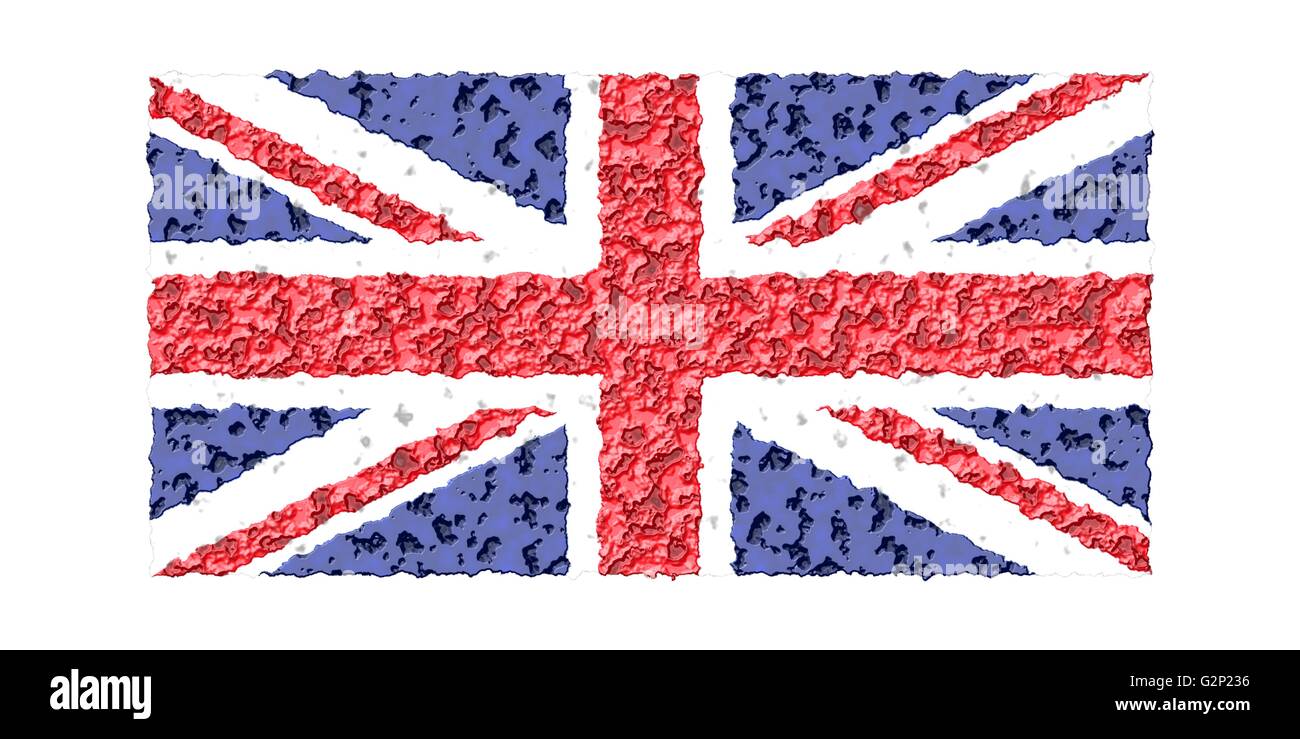 Die Flagge des Vereinigten Königreichs, Kunst. Abbildung. Stock Vektor