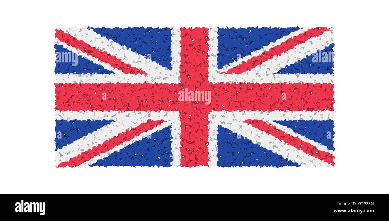 Die Flagge des Vereinigten Königreichs, Kunst. Vektor. Stock Vektor