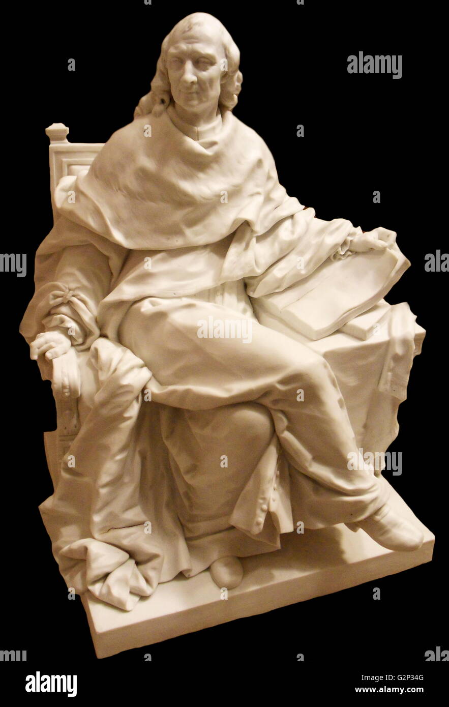 Portrait Skulptur von Charles-Lois de Secondat, Baron de Montesquieu, französischer Philosoph. Hergestellt aus hartem-paste biscuit Porzellan. Circa 1783-1784. Stockfoto