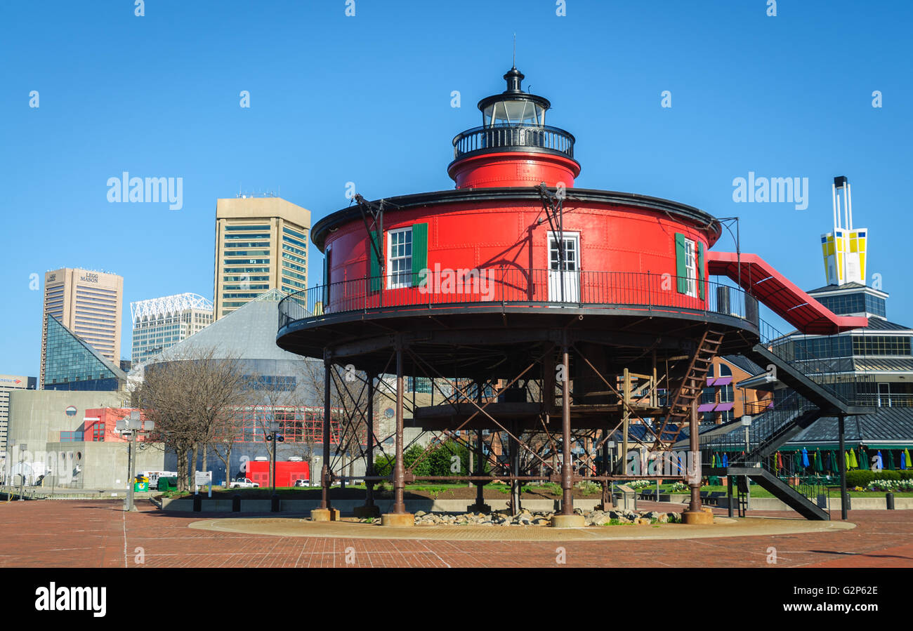 Baltimore Branch Inner Harbor Light Maryland Patapsco Patapsco River Stockfoto