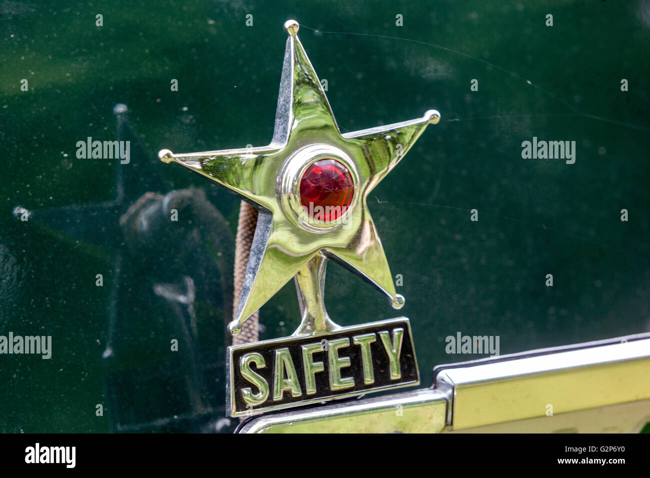 Stern, geschmückten Oldtimer Sicherheit Stockfoto