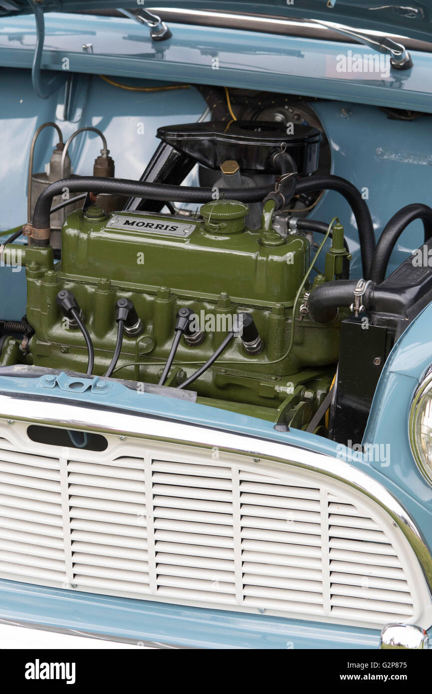 Anfang der 1960er Jahre BMC Mini, Morris Benzin Motor, England, UK Stockfoto