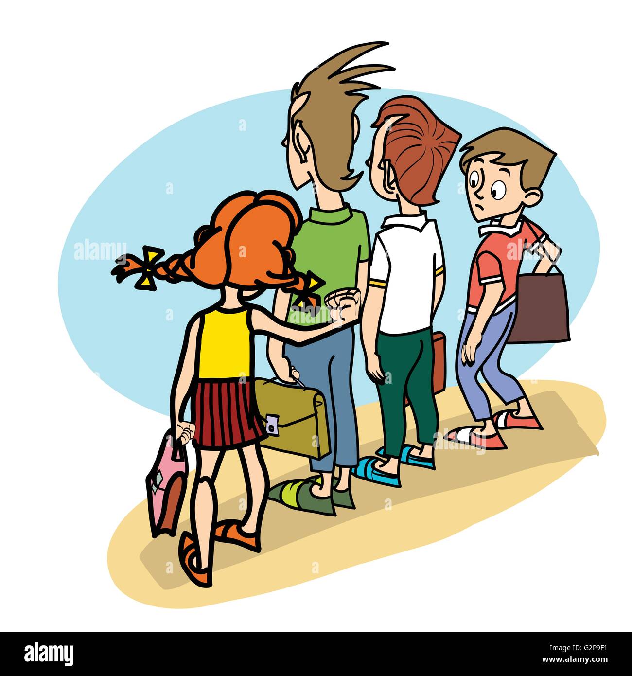 Kinder in der Schule Bedrohung Stock Vektor