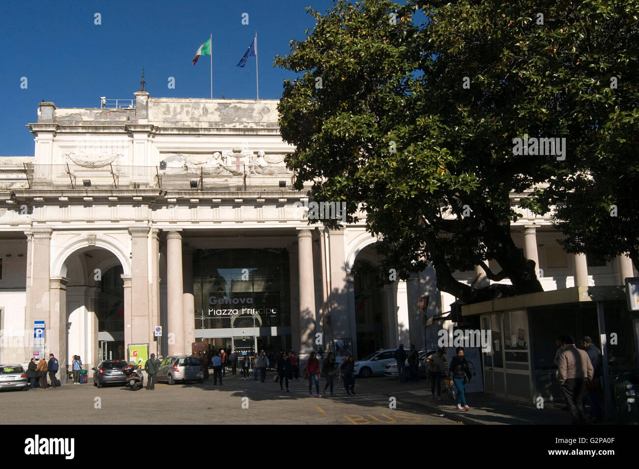 Genova Piazza Principe Genua Bahnhof Italien italienische Eisenbahn Eisenbahn Bahnhöfe Piazza Acquaverde Via Andrea Doria Porta Prin Stockfoto