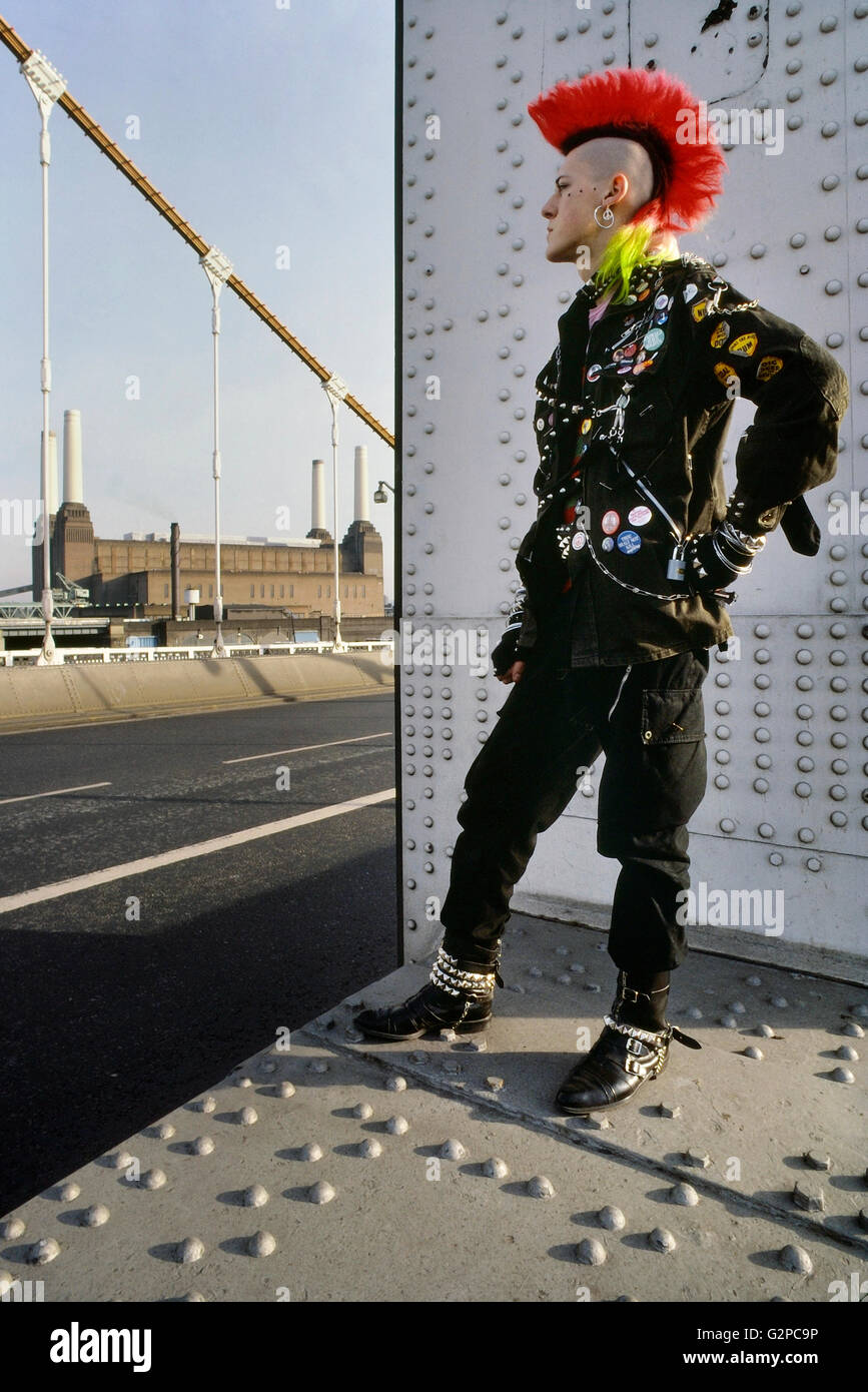 Portrait von Matt Belgrano' der Herr Punk'. London. England. UK. Europa ca. 1980 Stockfoto