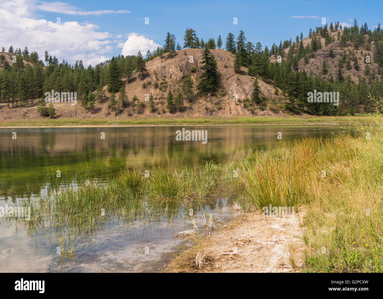 Mahoney See ist ein Salzsee meromiktischen und ökologische Reserve.  Es ist alkalisch und hat keinen Zufluss oder Abfluss. Stockfoto