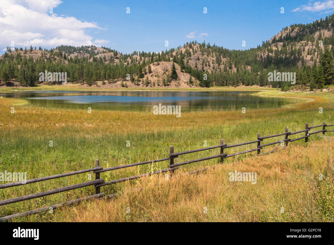 Mahoney See ist ein Salzsee meromiktischen und ökologische Reserve.  Es ist alkalisch und hat keinen Zufluss oder Abfluss. Stockfoto