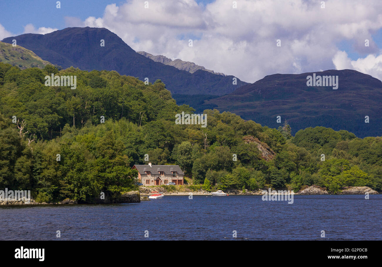 Schottland - Loch Lomond, Blick vom Firkin Point. Stockfoto