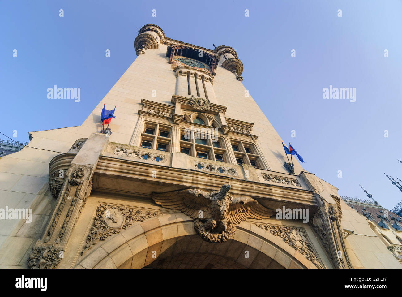 Kulturpalast: Ehemaliges Rathaus, heute vier Museen, Moldau, Moldawien, Moldau, Rumänien, Iasi beherbergt Stockfoto