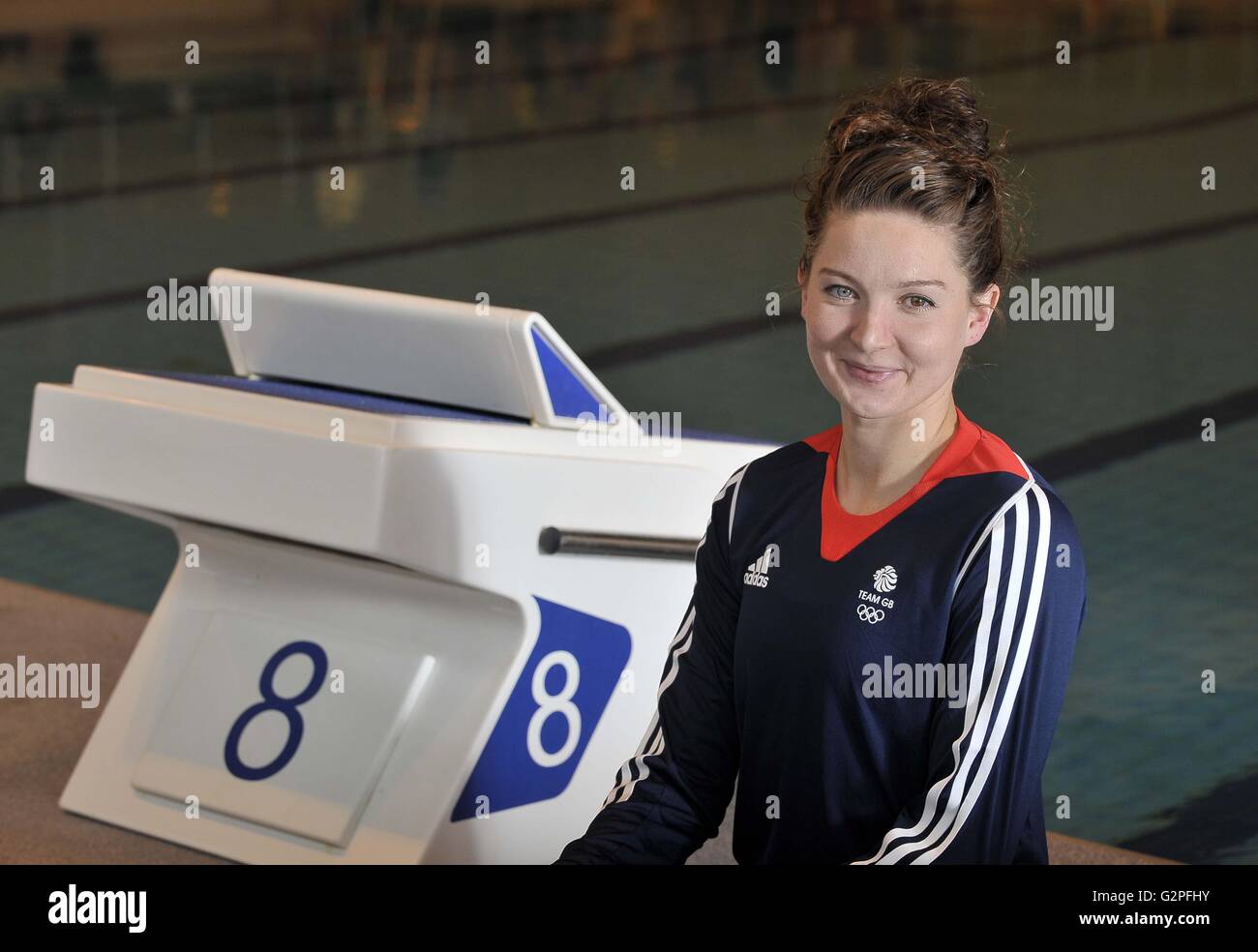 Aldershot, UK. 1. Juni 2016. Olivia Federici (Synchronpore schwimmen Duett). TeamGB verkünden das Synchronschwimmen Team für die Olympischen Spiele in Rio2016. Garnison Freizeitzentrum. Aldershot. VEREINIGTES KÖNIGREICH. 06.01.2016. Bildnachweis: Sport In Bilder/Alamy Live-Nachrichten Stockfoto