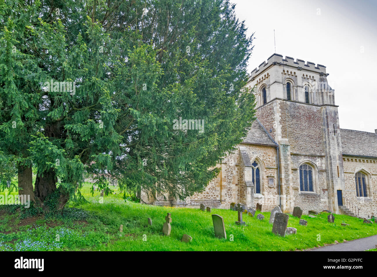 OXFORD STADTKIRCHE ST. MARYS NORMAN UND DIE EIBE AUS SÄCHSISCHEN ZEITEN Stockfoto