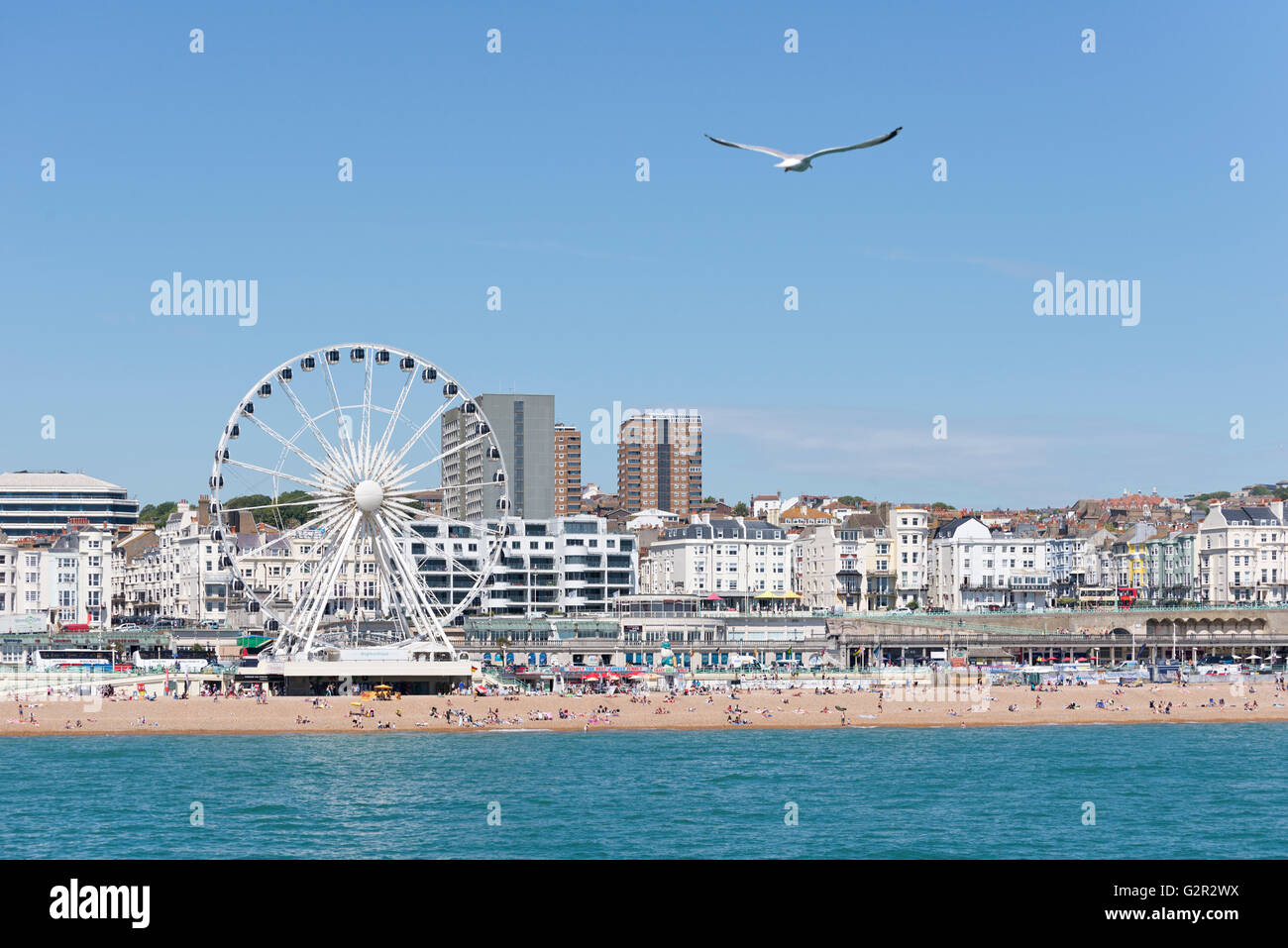 Brighton Beach anzeigen Stockfoto