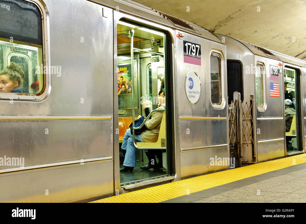 Nummer 7 U-Bahn, Grand Central Terminal, 42nd Street, Manhattan, New York City, New York, Vereinigte Staaten Stockfoto