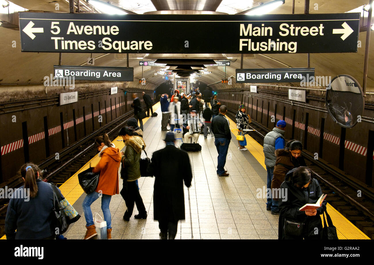 U-Bahn Station, Grand Central Terminal, 42nd Street, Manhattan, New York City, New York, Vereinigte Staaten Stockfoto