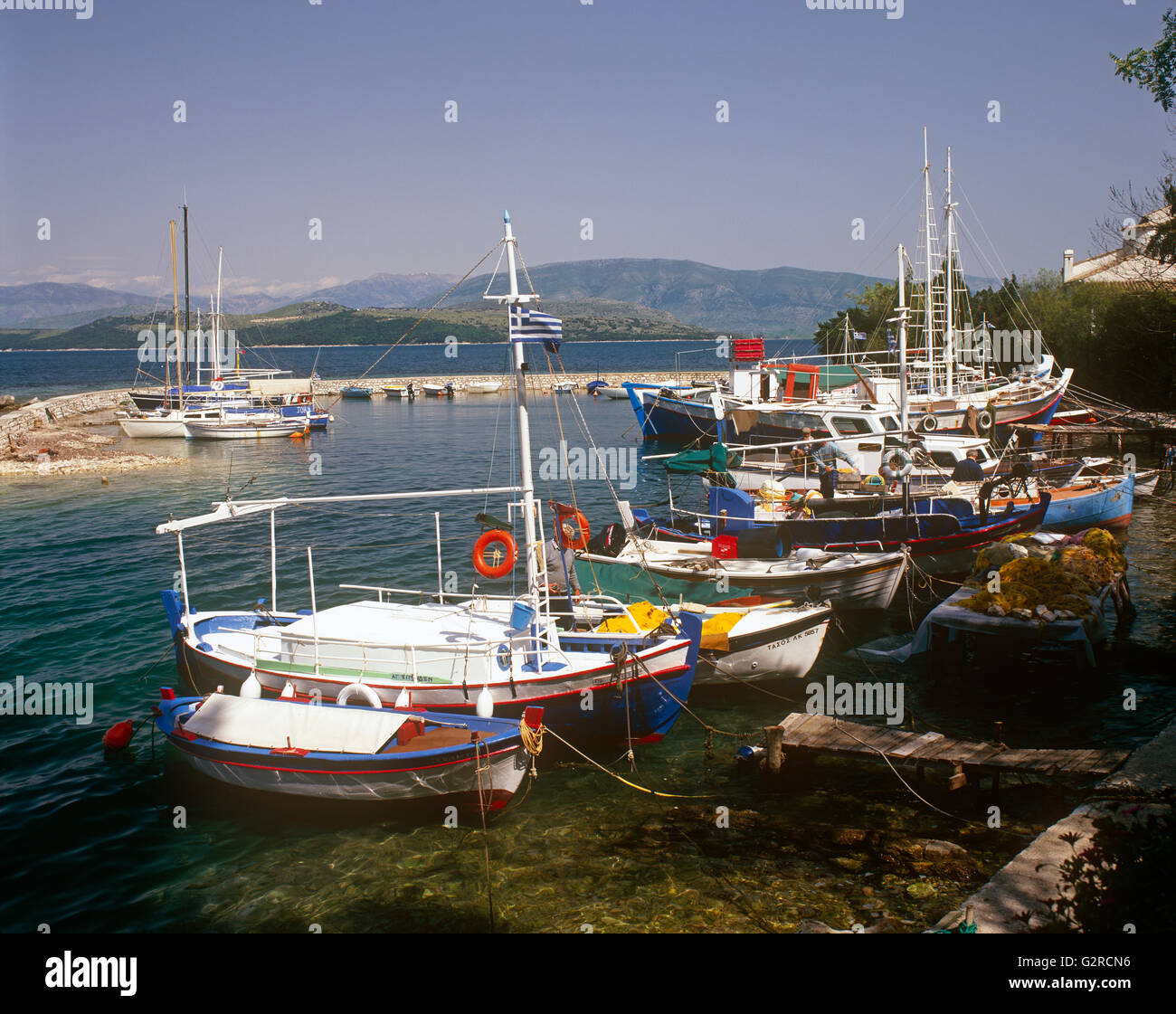 Angedockten Schiffe Stockfoto