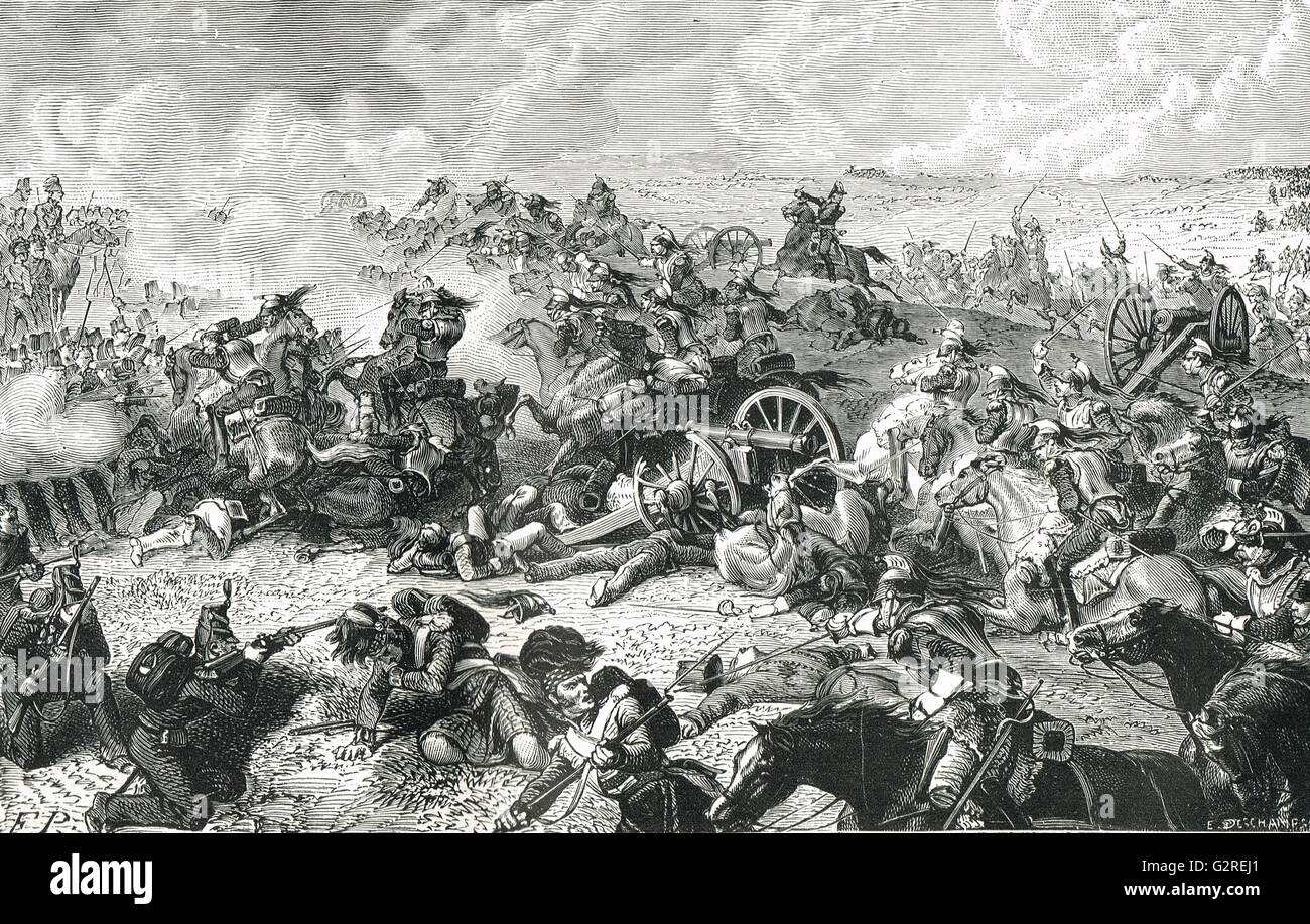 Die Schlacht von Waterloo 18. Juni 1815 Stockfoto